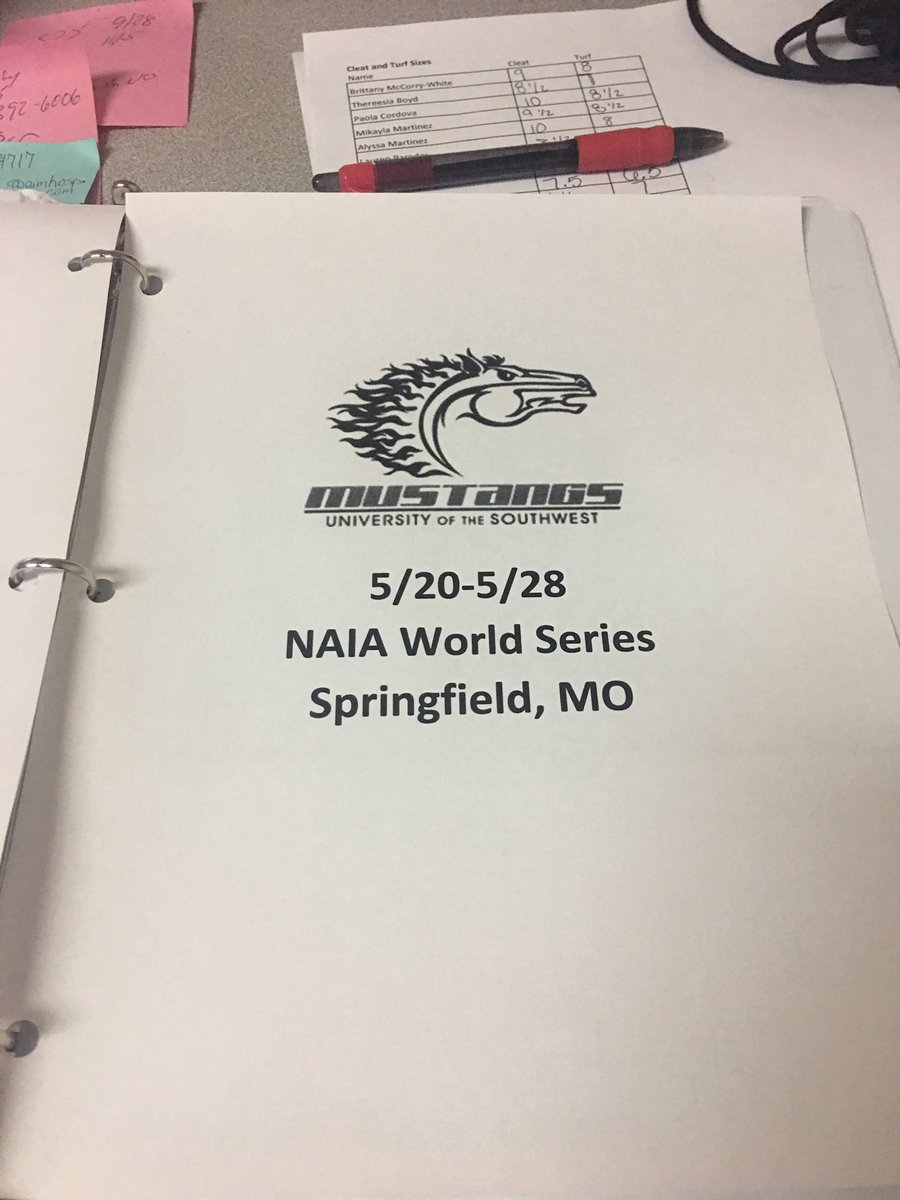 USW_Softball's tweet photo. Working on 2020 destinations for the Mustangs and putting the travel book together... #Goals #ReachForTheStars #NewEra #NewDemeanor #RollStangs https://t.co/bBpUB6HP2x