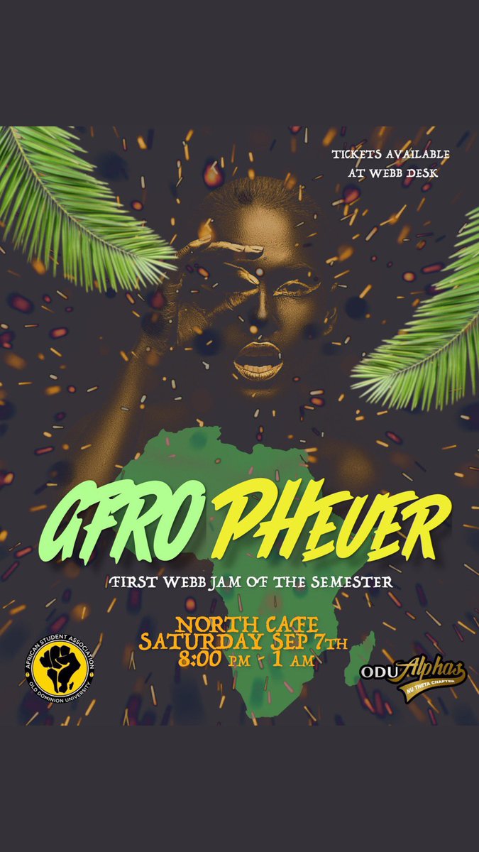 ASA_ODU's tweet photo. Come out and turn up with @asa_odu and @odualphas on Saturday September 7th at 8pm!! Tickets will be available at the Webb desk for $5, PRICES WILL GO UP AT THE DOOR!! #odu20 #odu21 #odu22 #odu23 #odu https://t.co/G2KUQeg1Sh