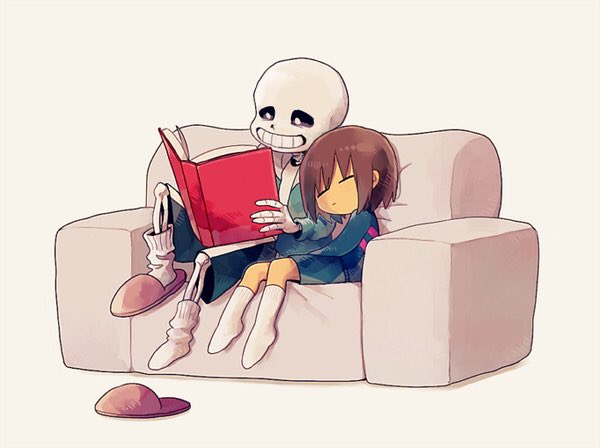 *read a story to me sans…please?