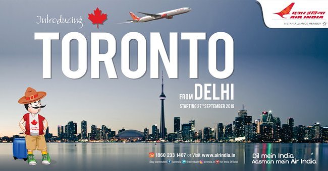 airindia's tweet photo. #FlyAI:  Now no more missing your loved ones, #airindia providing convenient connections from #amritsar to #Toronto via #Delhi.
Enjoy #morelegroom #morebaggage allowance #delicious meals #moreconnections on our B777 aircraft to #travelicious #Toronto. https://t.co/jtfHoXRXQ0 https://t.co/SWubaxmvck
