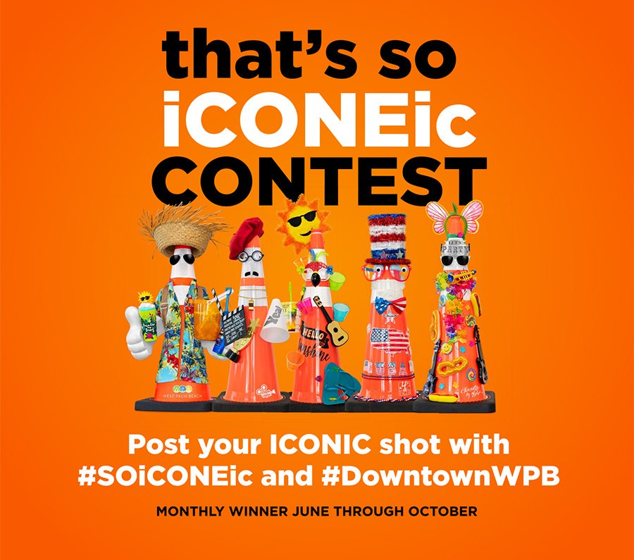 DowntownWPB's tweet photo. Congratulations to this month's winner of our hashtag contest Lytle Harper. 🎉 📸 Great shot of the custom cone at Sloan's Ice Cream in the #DigZone. To learn how you can be next month's winner, visit https://t.co/m6BROc7evU. https://t.co/6RICpko99a