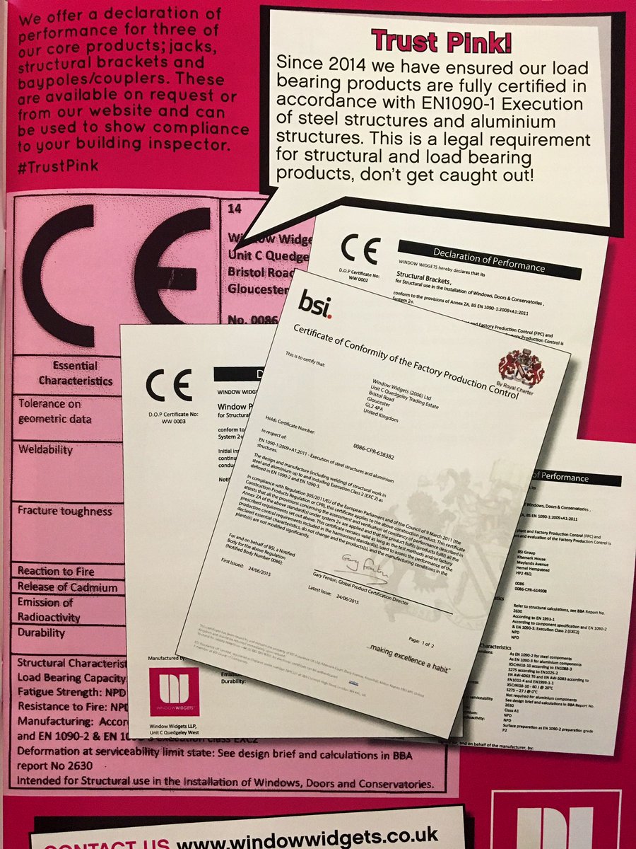 Windowwidgets's tweet photo. Great to see our new advert in The Fabricator @fabricatorMAG and The Installer @theinstallermag with @BSI_UK #trustpink #windowwidgets #dontriskit #windowsanddoors #compliance #buildingmaterial #buildingproducts #buildinginspector #loadbearing #structural #structuralcomponents https://t.co/nhUoKPLLVp