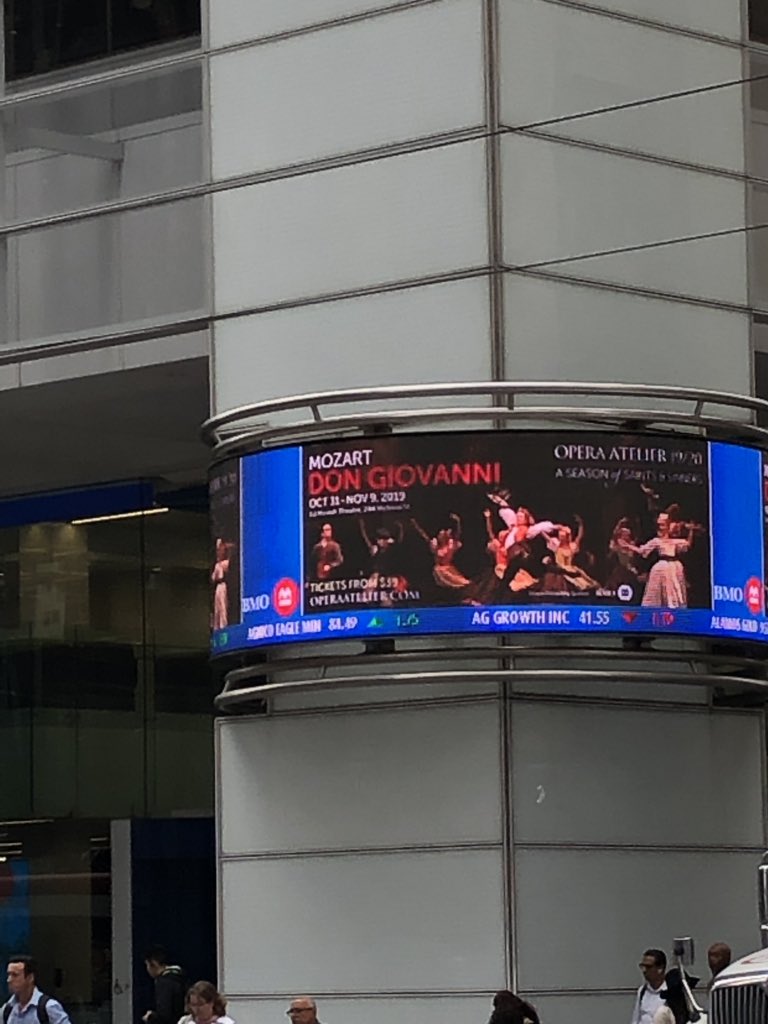 OperaAtelier's tweet photo. Find yourself at King and Bay? Spot us on the BMOTron at First Canadian Place! 

Many thanks to @BMO for their long-standing support of Opera Atelier. https://t.co/GLxEehBjsy