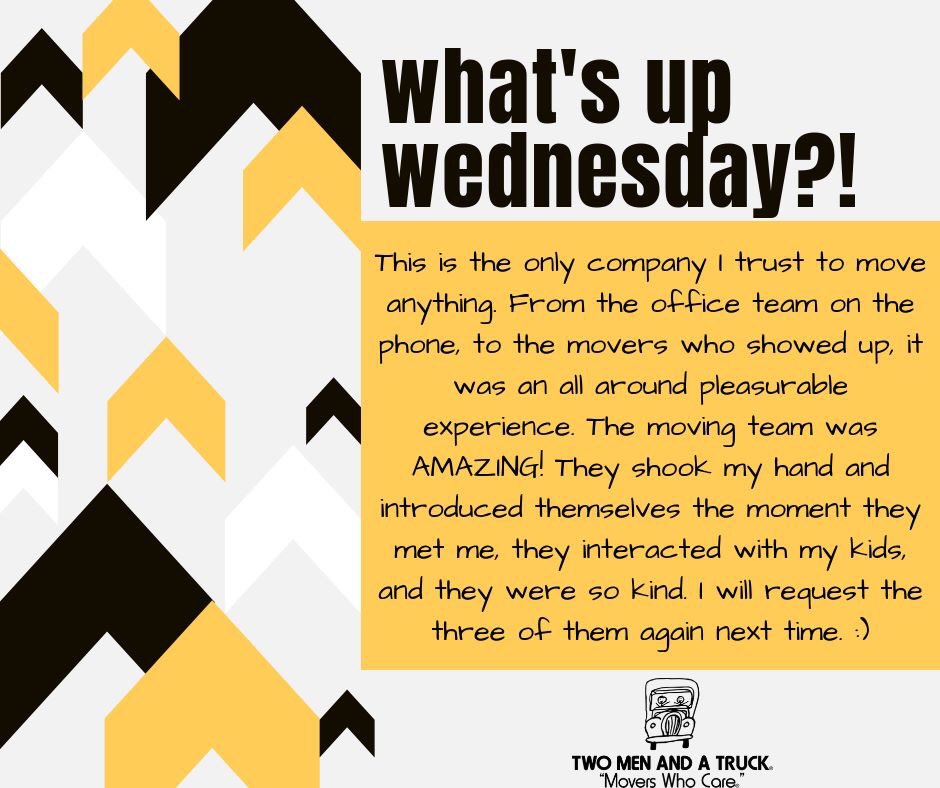 TwoMenTulsa's tweet image. What's up Wednesday...
#thatswhatsup #ravereviews #realcustomers #twomenandatruck #moverswhocare