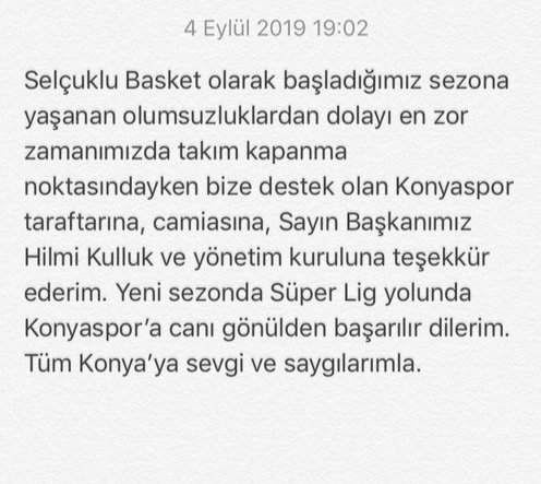 KSGazetesi's tweet photo. Konya Basketbolu'nda çok emeği olan @CihanAmasyali @KonyasporBasket'e veda etti.

TEŞEKKÜRLERİMİZLE 👏👏👏 https://t.co/1LFkY4LXPq