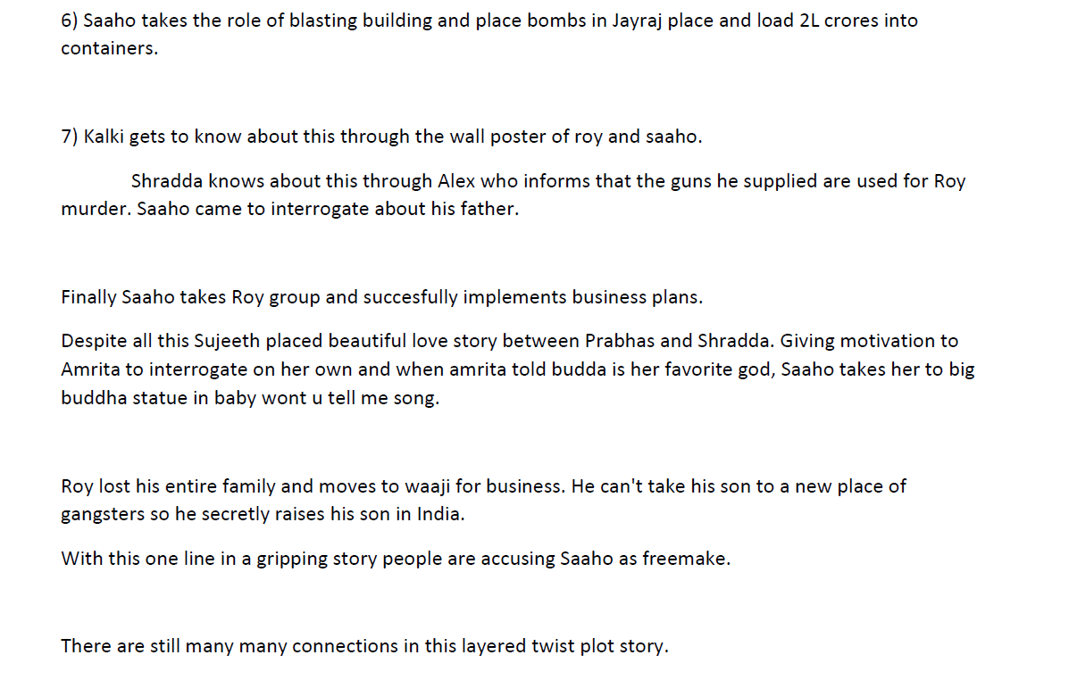 Imamshaik1993's tweet photo. #Saaho #CriticProof Please read this interesting points https://t.co/zpt7cOg7E0