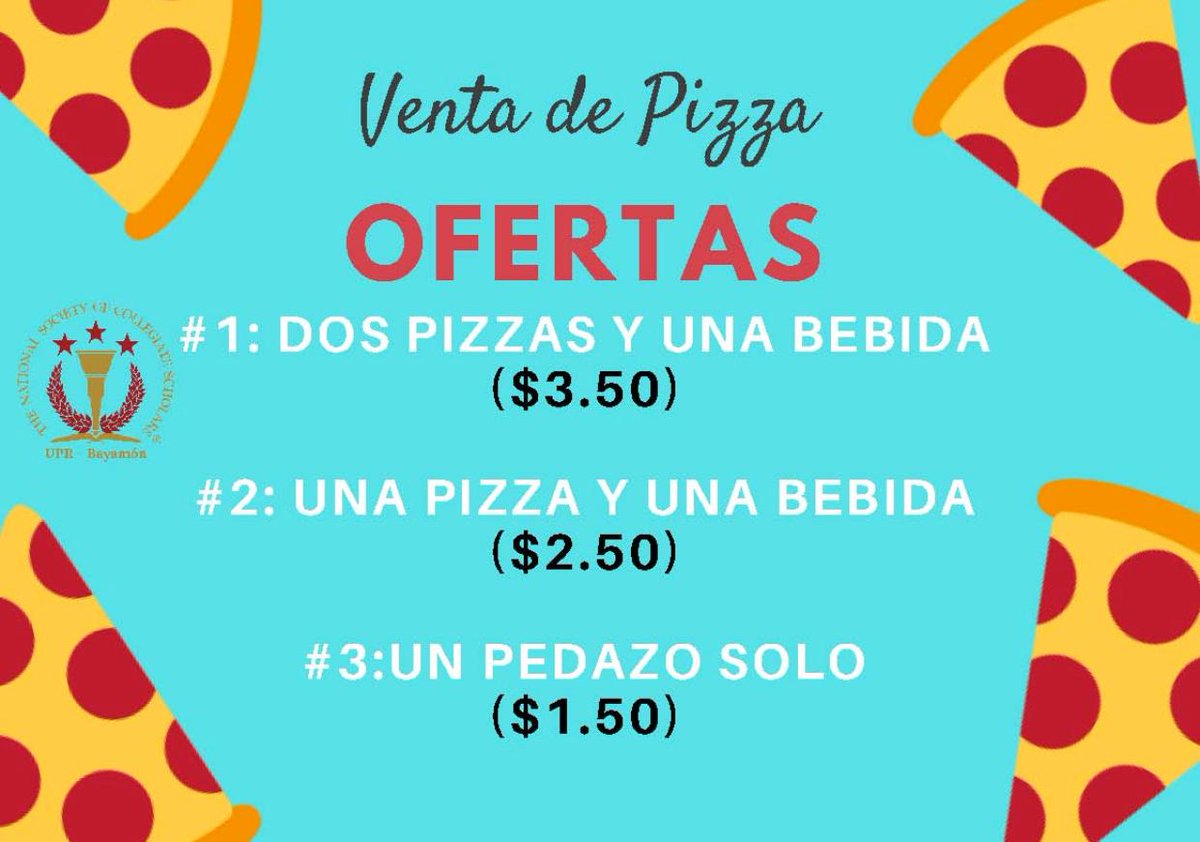 Saaaaaaaaaludos miembros🤠 les tengo un update🔥 

Como ya saben tenemos pizza el día de mañana en frente de los 200.  Lo que no saben es.... que tenemos unas super ultra mega ofertas!!!👀 

Vengan y sucumban a la tentación del antojo 😉