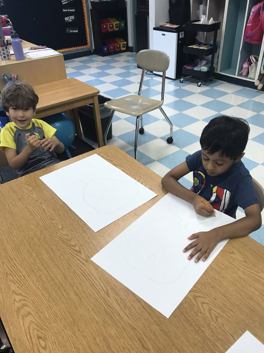 Mrs_Riggsbee's tweet image. Our first #directeddrawing   We drew the character David!