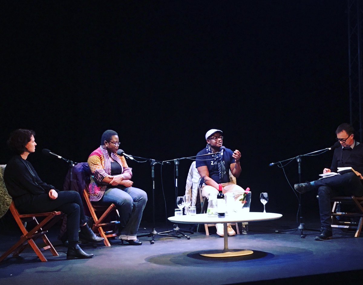 .<a href="/bbugged/">Susan Newham-Blake</a>, <a href="/Cheluchi_O/">Cheluchi Onyemelukwe</a> and <a href="/ekowduker/">Ekow</a> speak to Andrew Brown at Open Book 2019 at the session titled “Blood Ties” #openbookfestival #openbook #openbook2019 #openbookfestival2019 #OBF2019 @KwelaBooks