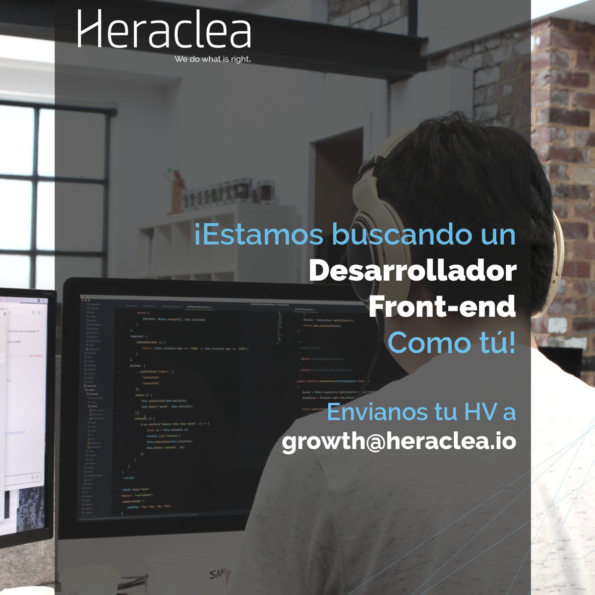 ¡Estamos en búsqueda de un súper Desarrollador Front-end como tú! (Bogotá-Colombia)

Envíanos tu HV al correo growth@heraclea.io

#digitalagency #heraclea #team #tech #front #frontenddeveloper #fronted #trabajosihay #work