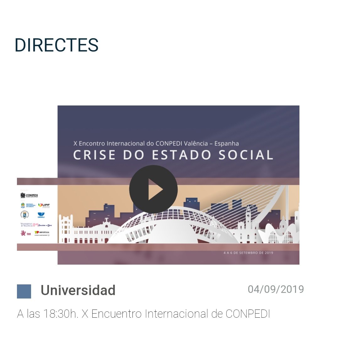 UV_EG's tweet photo. #CONPEDI | ⭕ En directo en @MediaUniUV, el X Encuentro Internacional de @conpedi: https://t.co/JoiVMcZ3Oh https://t.co/1yn0NJL5cv