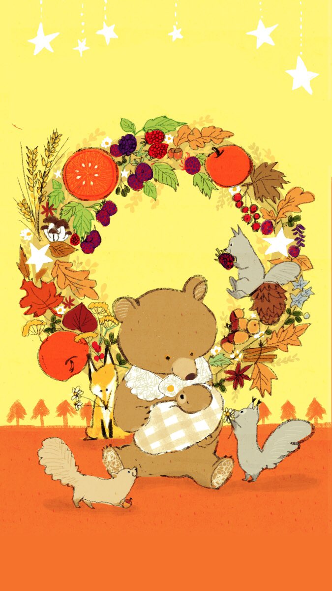 「色深まる秋 」|ももろ　4／20発売絵本「パンダのパクパクきせつのごはん」のイラスト