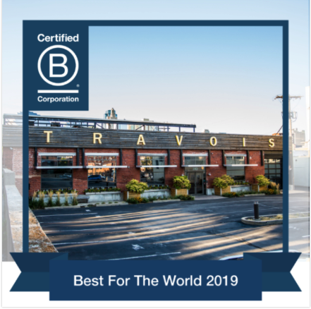 TravoisKC's tweet photo. We’ve got #bignews! Travois has been named a Best For The World honoree by global nonprofit BLab in two categories: Overall and Customers! #BCorp #BestForTheWorld2019 @BCorporation https://t.co/v5godNVK4Y https://t.co/xQd4a8MzRB