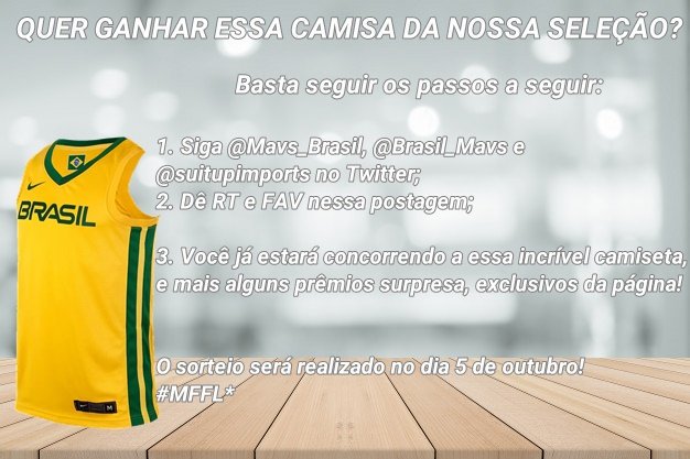 Mavs_Brasil's tweet photo. Chegou a hora!!!

Celebrando o Mundial de Basquete e a aproximação do início da temporada da NBA, nos unimos com o @brasil_mavs e a @suitupimports pra trazer mais uma novidades pra vocês!!!

Ta esperando o que?

#MFFL https://t.co/4pu5bep7Fd