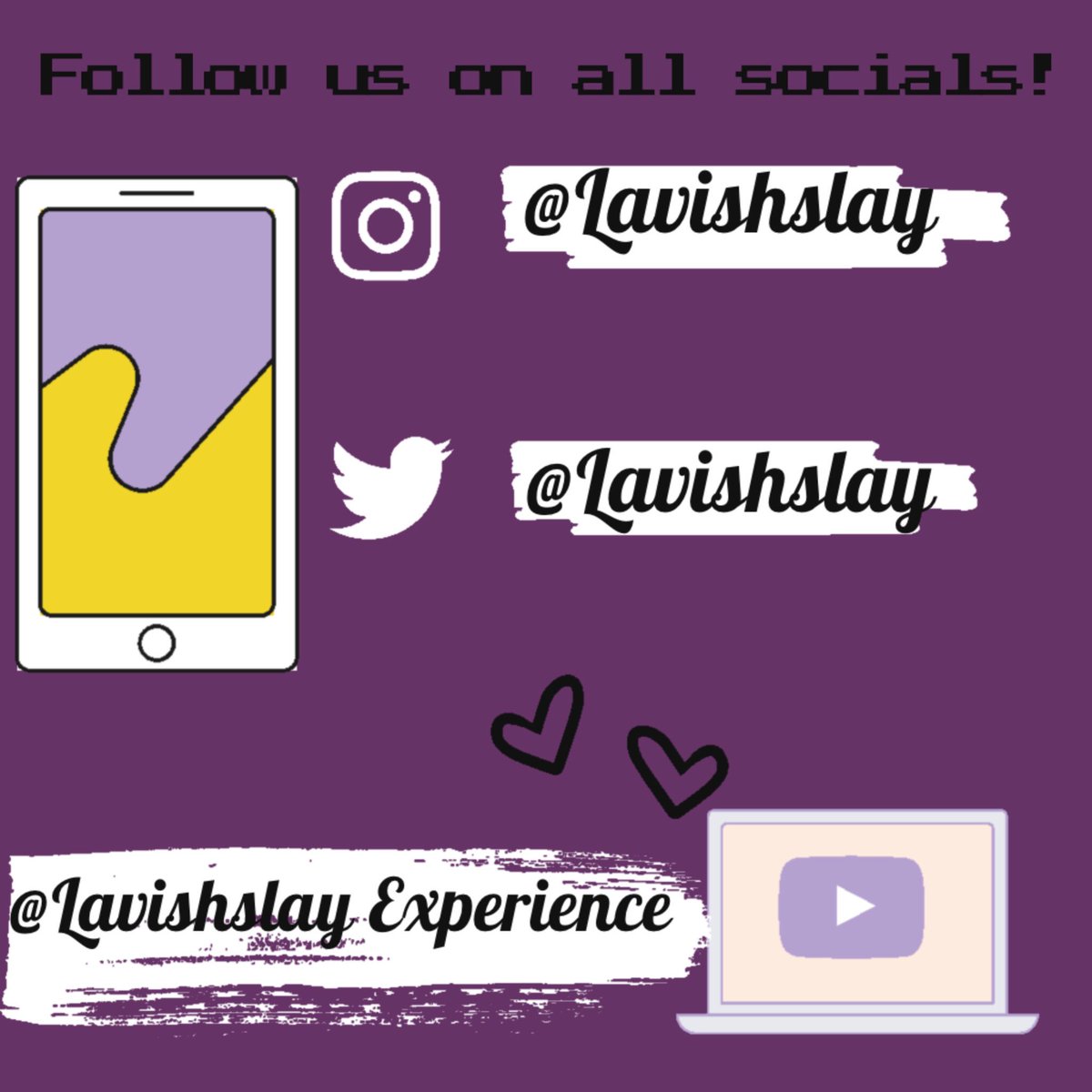 LavishSlay's tweet photo. SlayBae’s , make sure to follow us on all socials! Something special coming very soon💕 https://t.co/H7nuYk9Wu5