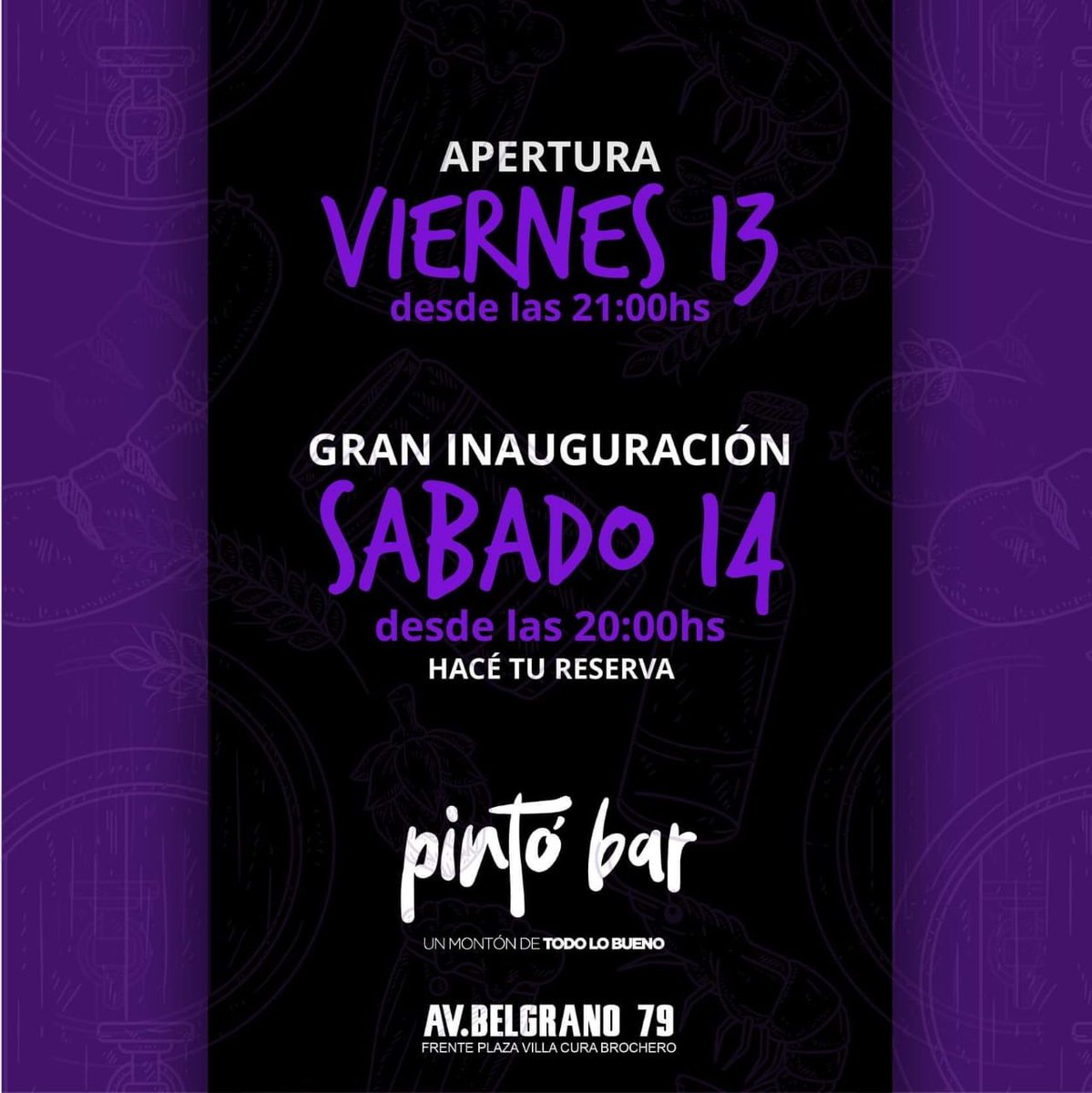 Luciano_barco's tweet photo. Largamoooss! Despues de tranto trabajo y esfuerzo, El viernes 13 de septiembre ABRIMOS PINTÒ BAR!!!
Empezamos a contar nuestra historia, veni y se parte de ella! Te esperamos😉
#amigos #encuentro #pintabueno #pintobar #unmontondetodolobueno https://t.co/6QX7ZuEJ7m