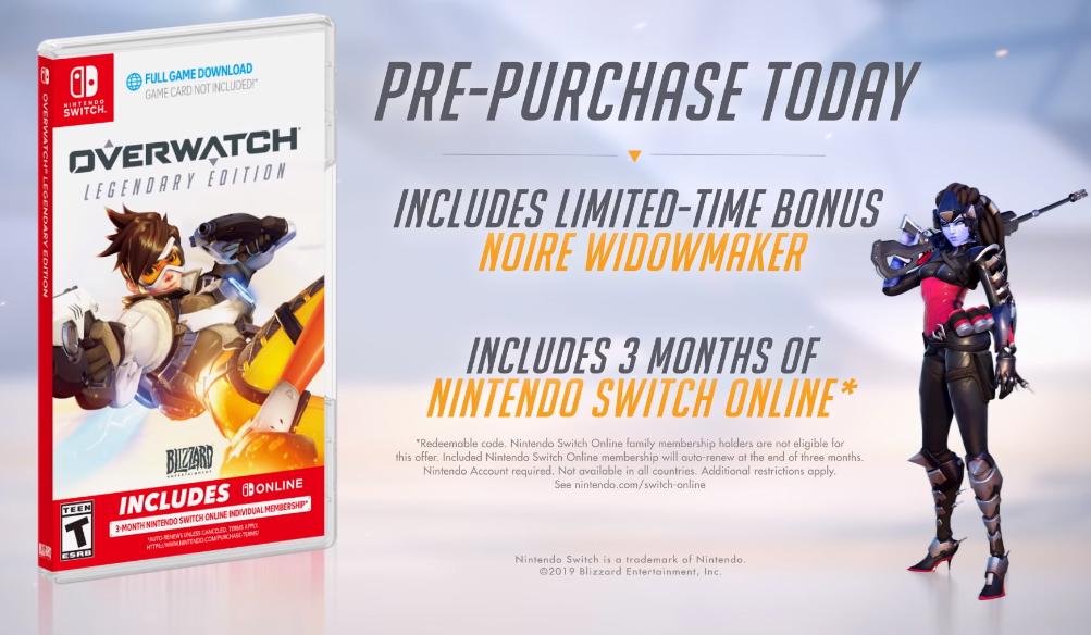  Overwatch Legendary Edition (Nintendo Switch) (NO