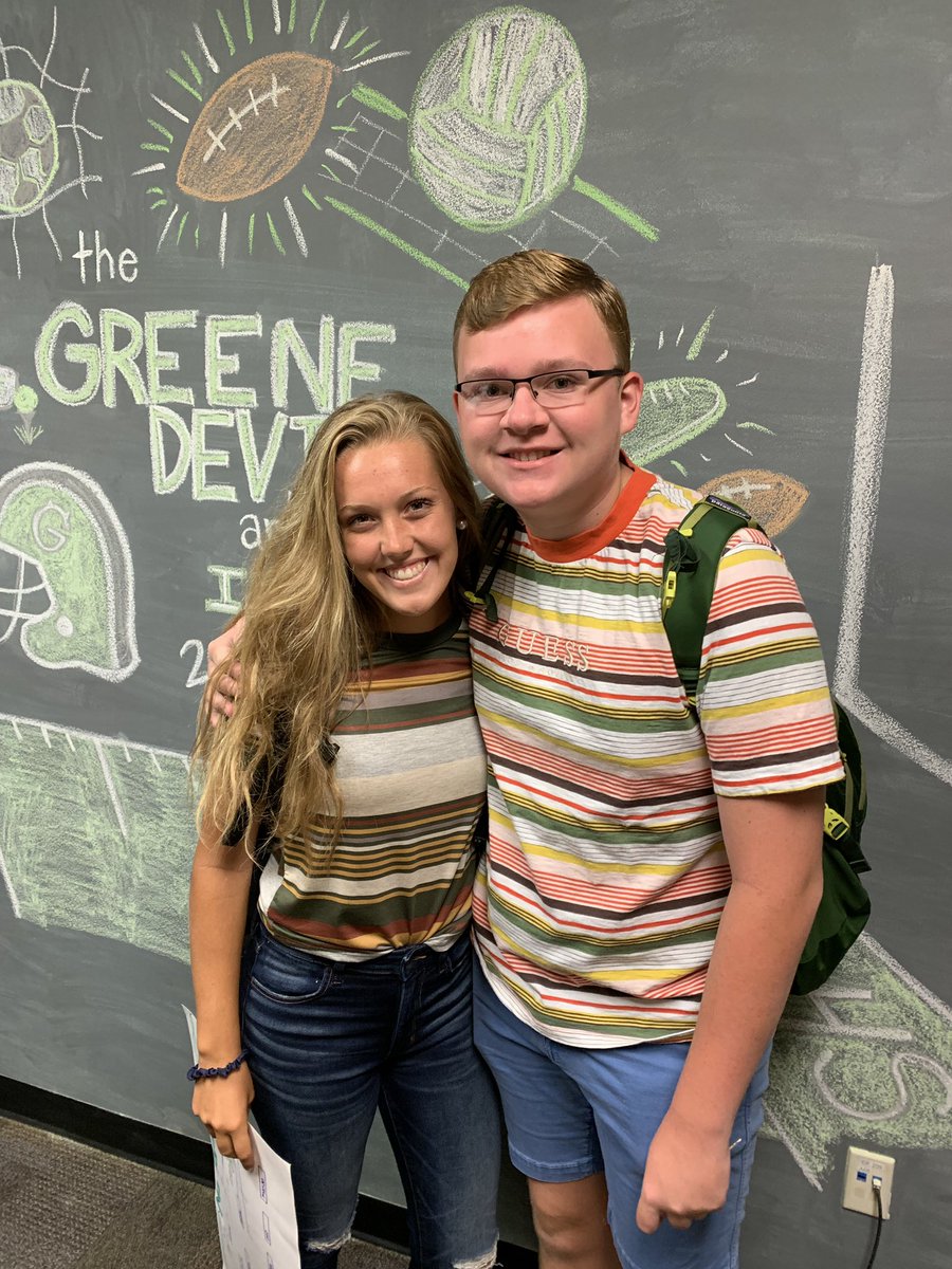 writenoelle's tweet photo. No such thing as s bad case of the stripes at GHS. Coordinated and #FutureReady are these Dual Enrollment Devils. #BetterTogether #Limitless #ToCollegeAndBeyond https://t.co/nfElR5QWQv