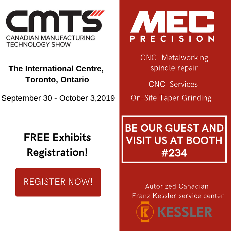 MecPrecision's tweet photo. Canada's national stage for manufacturing technologies, bests practices and industry connections.
Click here to register: :https://t.co/6HL1QGslMT
#cmts2019 #mecprecision #spindlespeeder #angleheads #livetools #cnc https://t.co/qPxWMRtJcy
