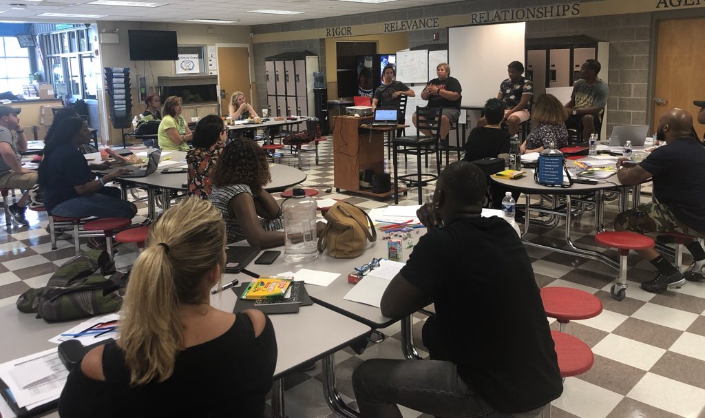 CoCoaCrazed's tweet photo. “The solutions for what we need (for our school) are in here!” Tim Jenkins says to his school team @bigpiclearning @principaljenk #depperlearning https://t.co/Npm5pNX6Rh