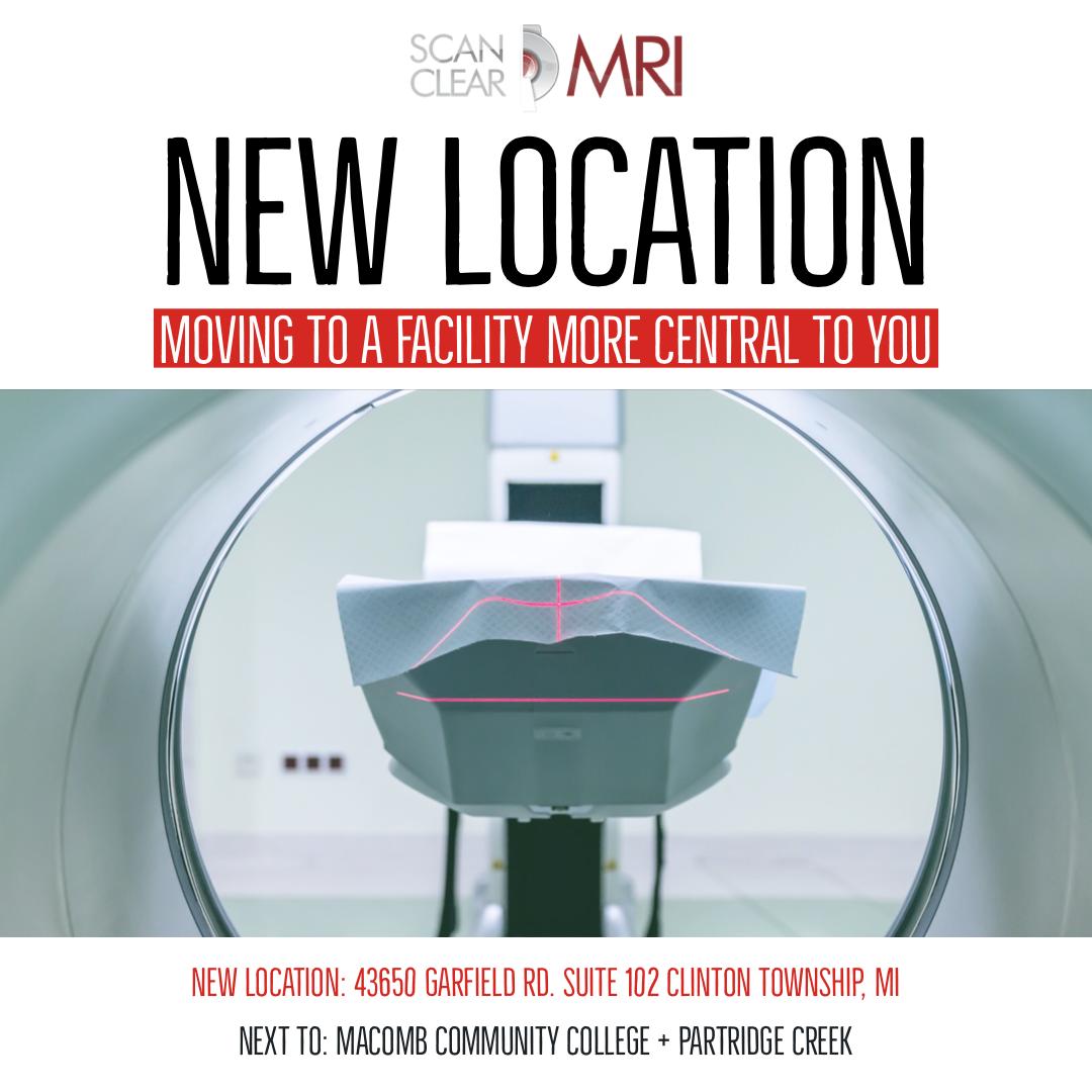 Scan_Clear_MRI's tweet photo. WE HAVE MOVED!
Check out our new location on Garfield and 19 Mile, right next to Macomb Community College and The Mall at Partridge Creek!
.
Don't wait until it's too late. Call (248) 243-4MRI to schedule your next appointment today! https://t.co/1ti9wEET7B