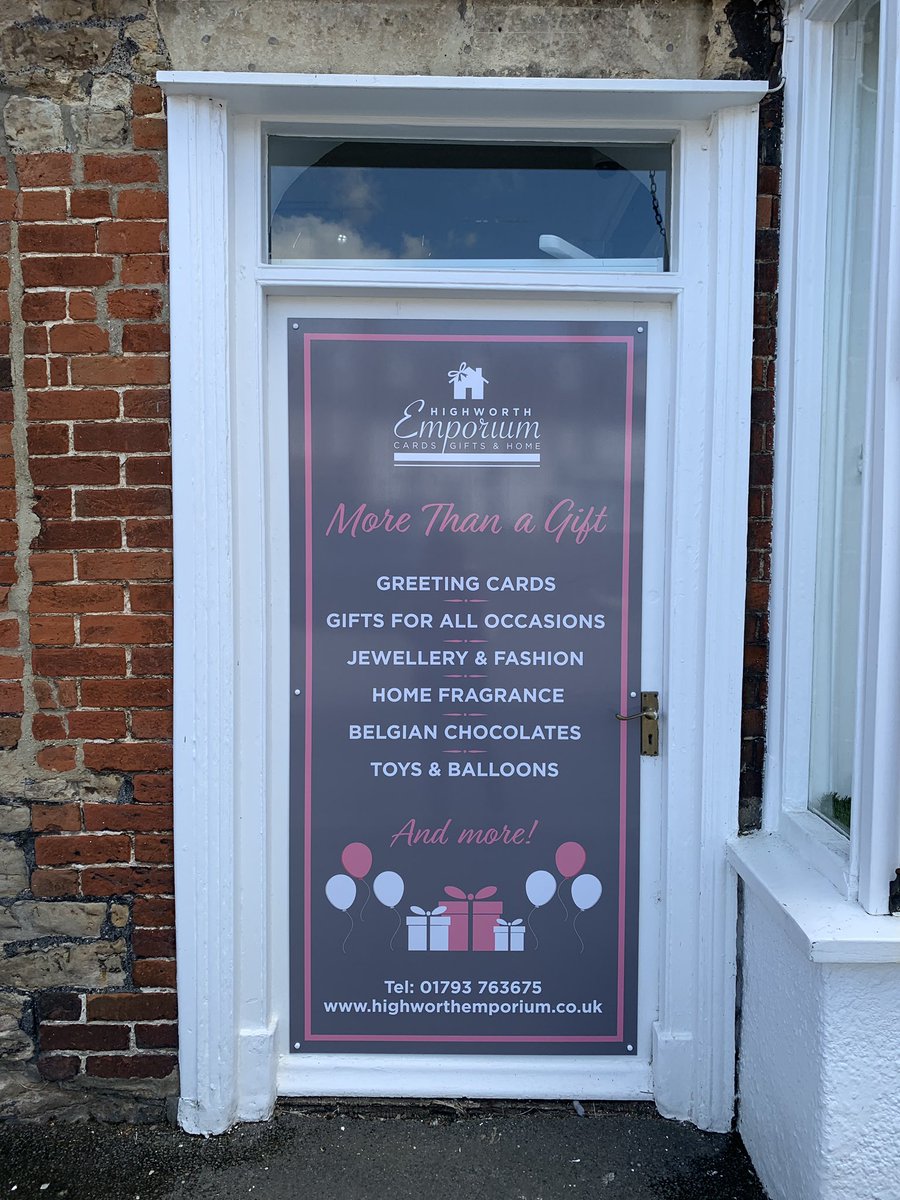 HighworthEmpori's tweet photo. Watch us and our new posh sign 😁
We can’t wait for our new canopy to be installed now! 🤩💗
 
#HighworthEmporium #Highworth #NewSign #NewLook #BetterLook #Changes #TLC #GiftShop #ShopLocal #SupportLocal https://t.co/WtHul117LM