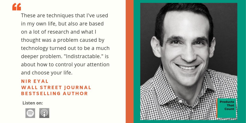 ProductsCount's tweet photo. NEW PODCAST! In this special Book du Jour episode: @markpyd interviews @nireyal on insights from his new book "Indistractable" on how to take control of your day and mitigating the effects of rings/pings/dings! https://t.co/sCL8cL6SWr #Productivity #Indistractable #HumanBehavior https://t.co/Uq9q0mAGmk