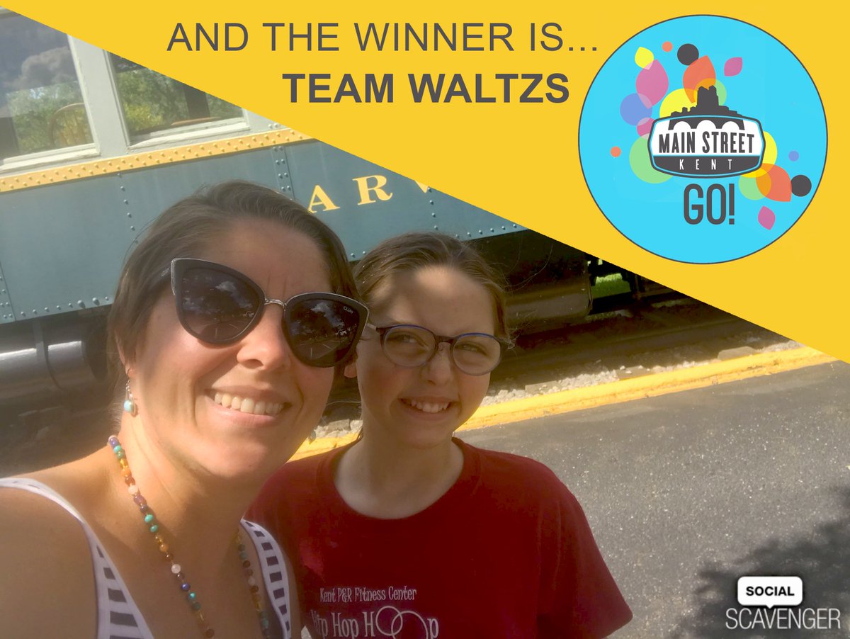 Congrats to Team Waltzs, winners of 2019 Main Street Kent Go! Social Scavenger Hunt! Thank you all for participating in a fun, exploration and discovery of Downtown Kent!