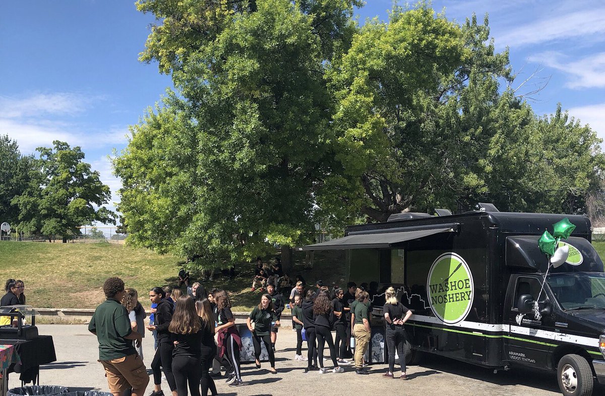 The kids enjoyed our food truck out back at lunch!  Thanks Washoe Noshery!  #ClaytonCubs #WCSD
