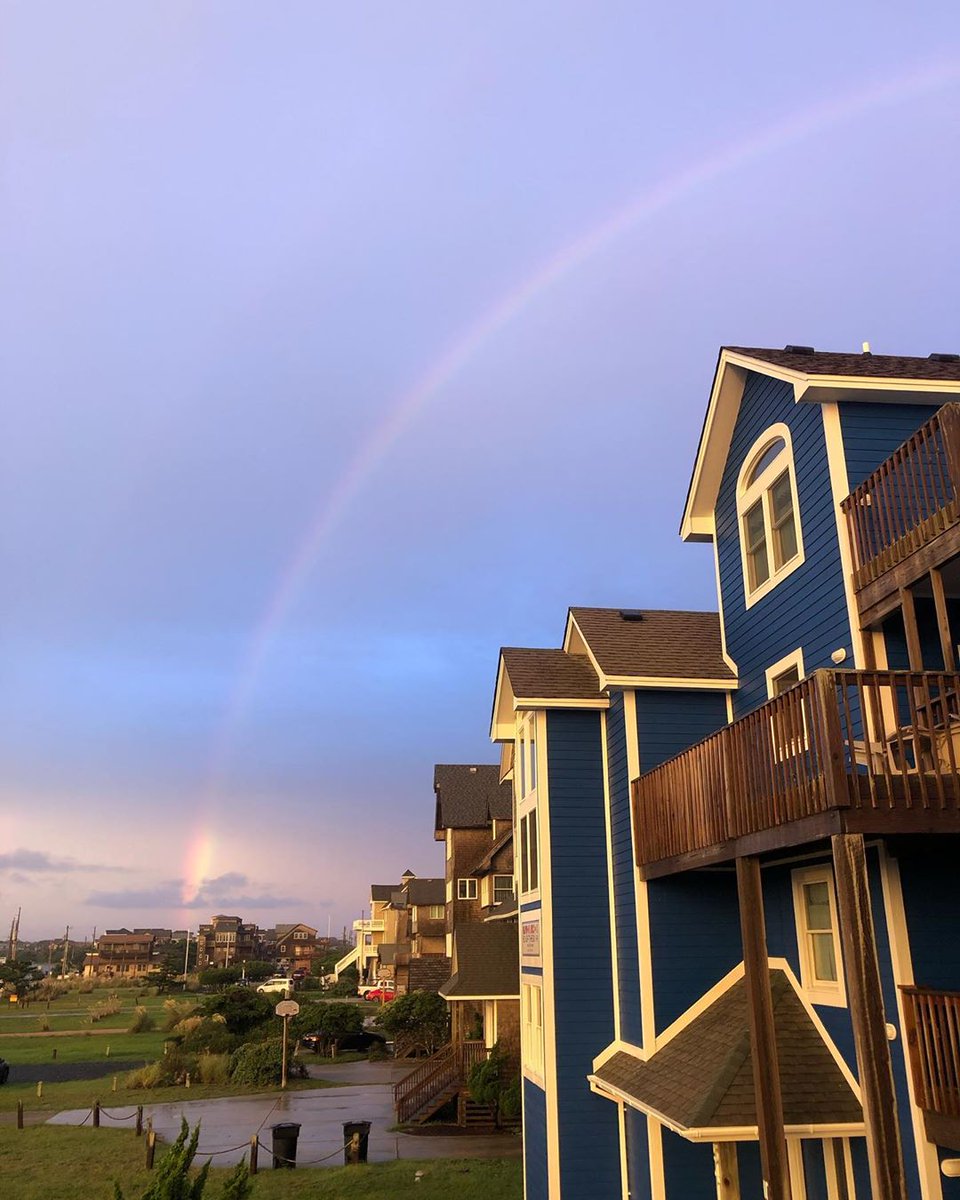 OBXTourism's tweet photo. "Try to be a rainbow in someone's cloud." (Photo: @seanmfd) #repost #frisco #frisconc #rainnbow #positive #beachhouse #obx #outerbanks #obxtourism #obxlife #obxstuff #ocean #relax #nc #nctourism #explorenc #playa #vacation #tourism #turismo #beachlife #saltlife #sea #travel https://t.co/xCGhYOdfou