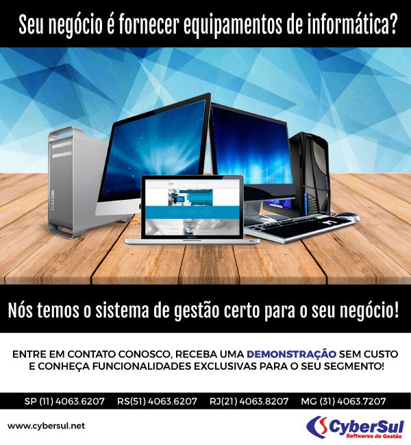 GrupoCyberSul's tweet photo. Sim!! Temos o sistema ideal para controle de equipamentos de informática. Compra, venda, locação, O.S e mais de 2.000 relatórios para a gestão de seu negócio. Solicite uma demonstração e conheça nossas ferramentas. 🤓🤓 #ERP #INFORMATICA #negocio #empresas #compras #vendas https://t.co/t0WPXBBbYd