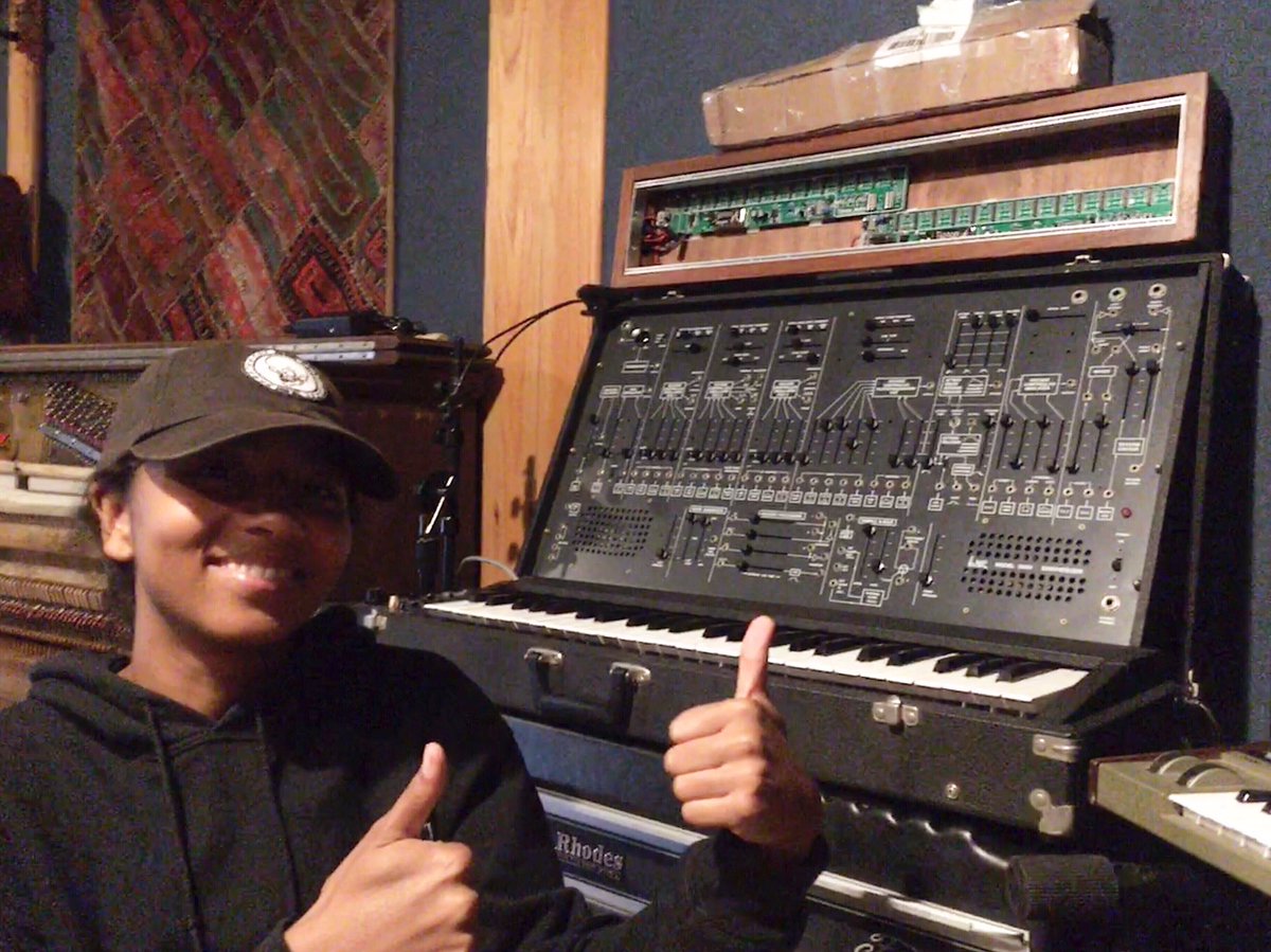 Just finished recording the album!!! No release date yet but it’s a big milestone! It’ll be lovely to share it with you all. In the meantime, here’s a photo of me and an ARP 2600, which is the instrument used to voice R2-D2.