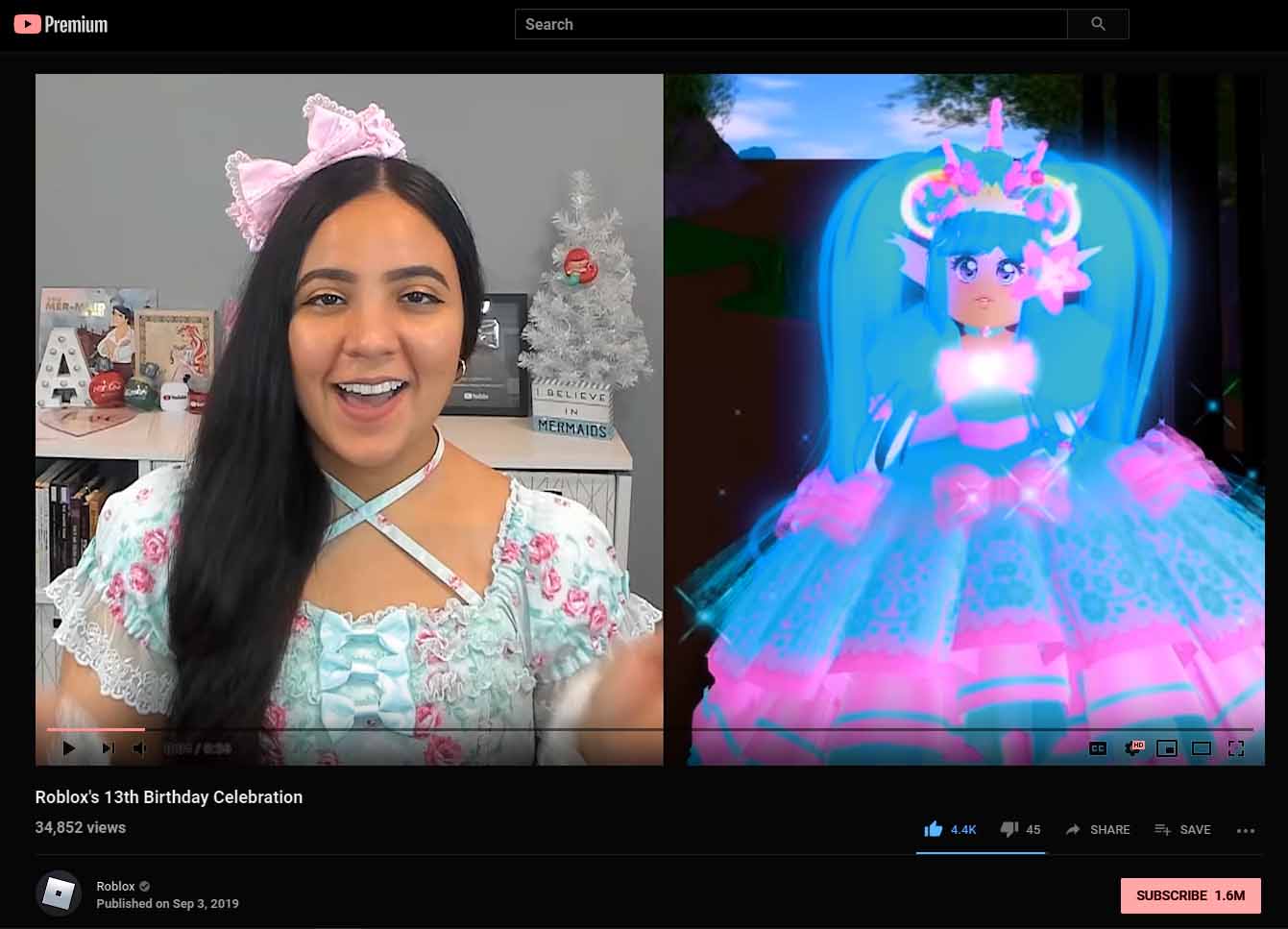 Gamingmermaid On Twitter Thank You So Much Roblox For Featuring Me In Roblox S 13th Birthday Video It Was An Honor To Be A Part Of - roblox gaming mermaid