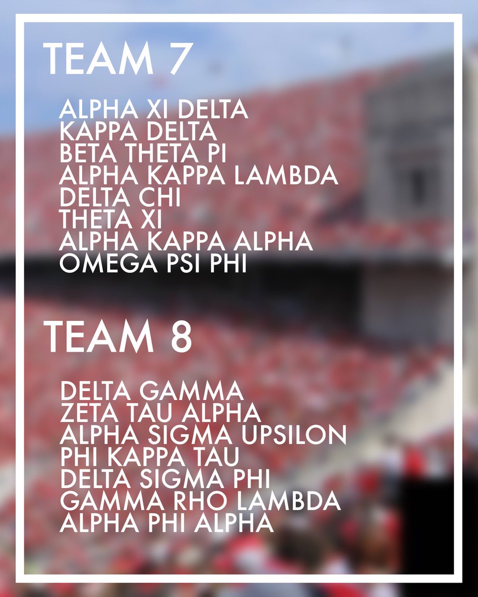 Did someone say Homecoming Week pairings?????