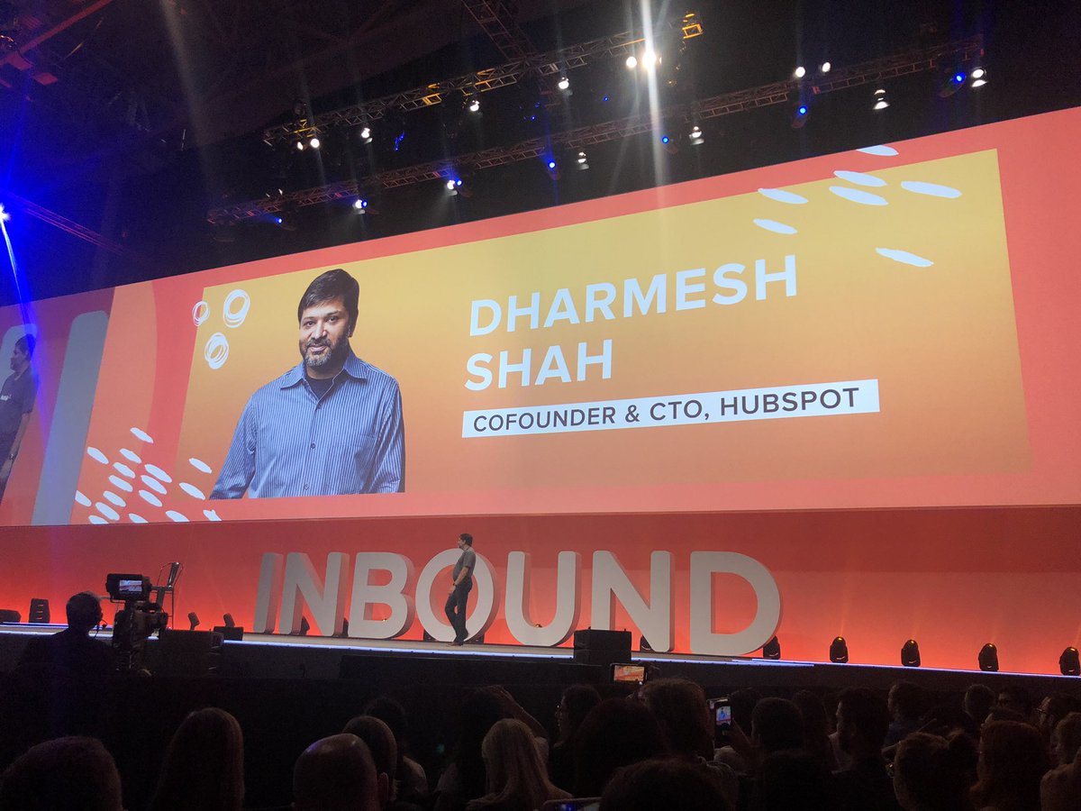 TMWBusinessLDN's tweet photo. Up next is @Hubspot’s co-founder and CTO @dharmesh, on facing fears: growing better by growing bolder at #INBOUND19 https://t.co/q4JEul0dAy