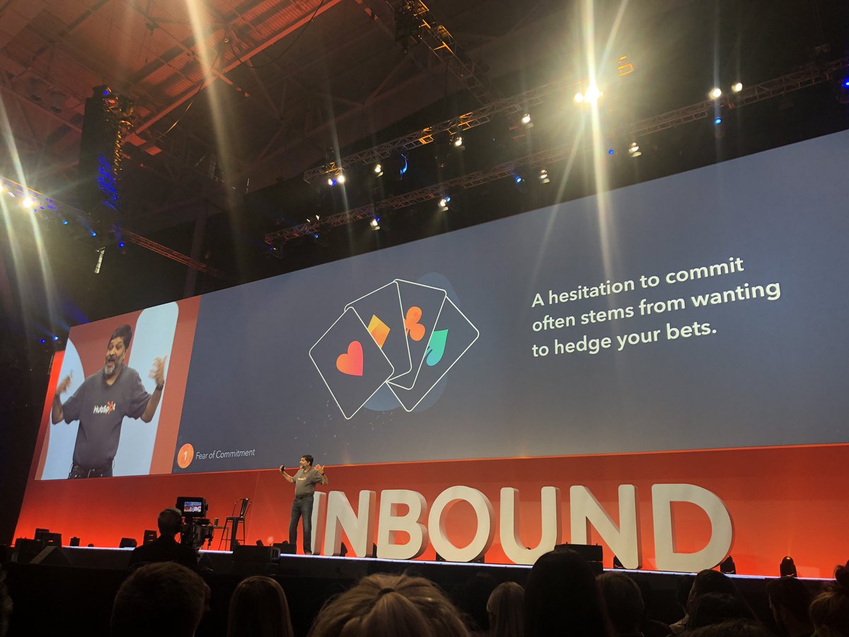 TMWBusinessLDN's tweet photo. “When you commit to nothing, you compromise on everything”- @dharmesh at @HubSpot #INBOUND19 https://t.co/owr5vs9h0z