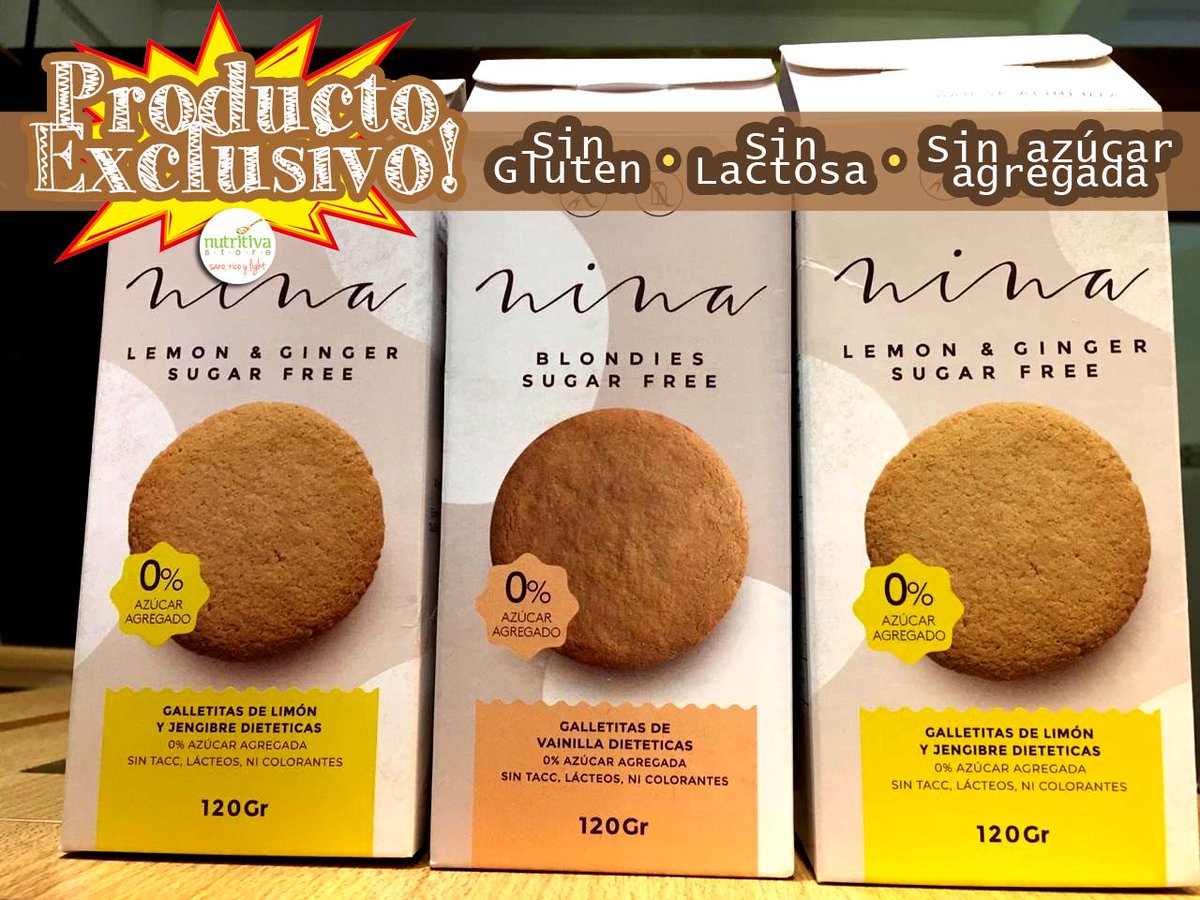 NutritivaStore's tweet photo. Galletitas NINA #GlutenFree, únicas en el mercado 👌 Estas galletitas son #SinGluten, #SinLactosa y #SinAzúcar 🍃 ¡Deliciosas! 😋 Te esperamos en #NutritivaStoreYcuaSati con los mejores productos exclusivos!
.
.
.
#NutritivaTeCuida #SiempreDeTuLado #Nina #glutenfree https://t.co/XOYuxolGy8