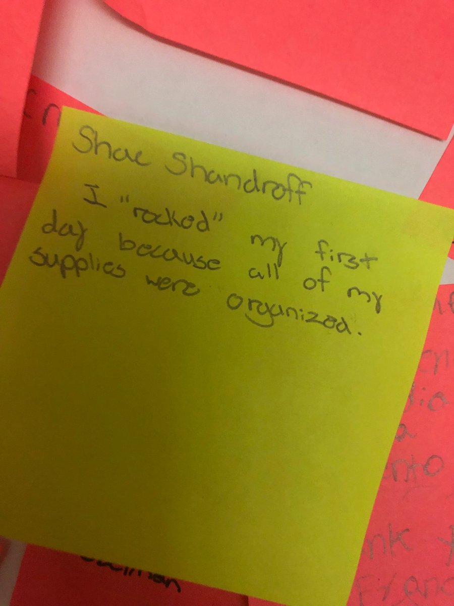 MsDaddazioAMD's tweet photo. Middle schoolers can be really hard on themselves. We all can. This year, I want to foster positivity and the idea of being nicer to ourselves. Today, the ‘I Rocked It’ wall was born so that my 8th graders can recognize the little parts of each day that they should be proud of. https://t.co/llLntL8UAK