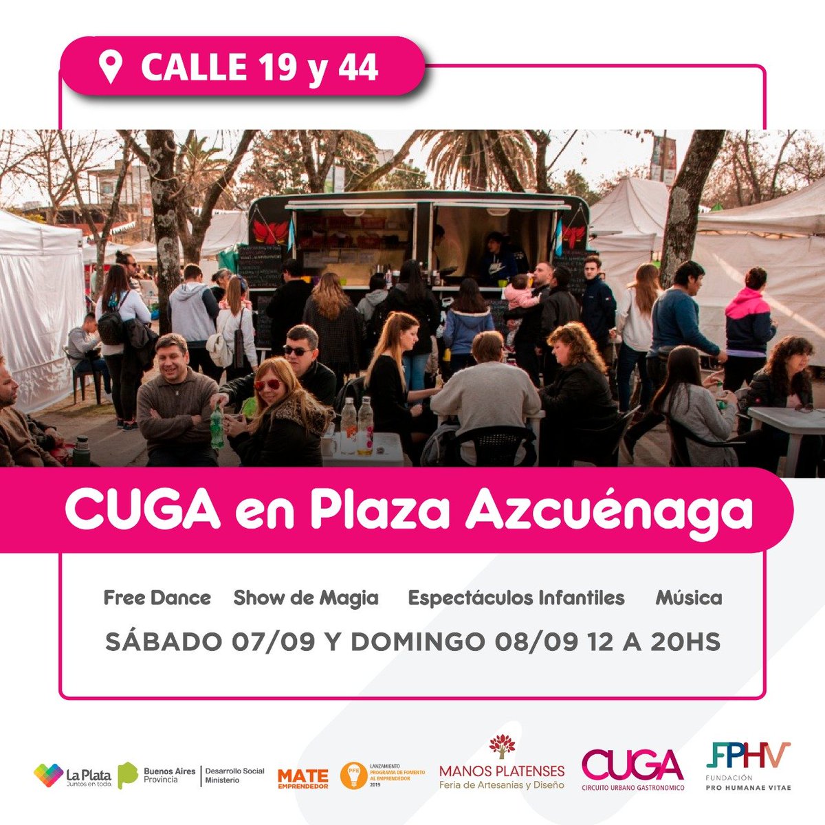 TerminalLaPlata's tweet photo. LA PLATA: Se acerca un nuevo fin de semana y la Fundación Pro Humanae Vitae, prepara propuestas interesantes para disfrutar en familia en Plaza Azcuénaga.
MIRA: https://t.co/VbmH8XvfOG
@fphvarg #FPHV #CUGA #ManosPlatenses https://t.co/4OIk2qQ9D7