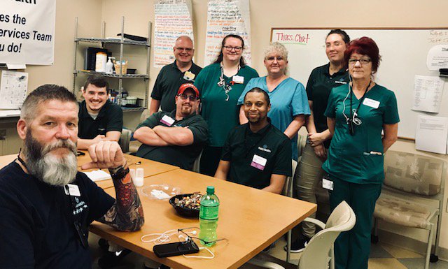 Reid_Health's tweet photo. Sept. 8-14 is celebrate Reid's Environmental Services team for #NationalEnvironmentalServicesWeek. If you see any of these team members throughout the facility - thank them for their dedicated service and hard work. https://t.co/ZHpDZqwsW7