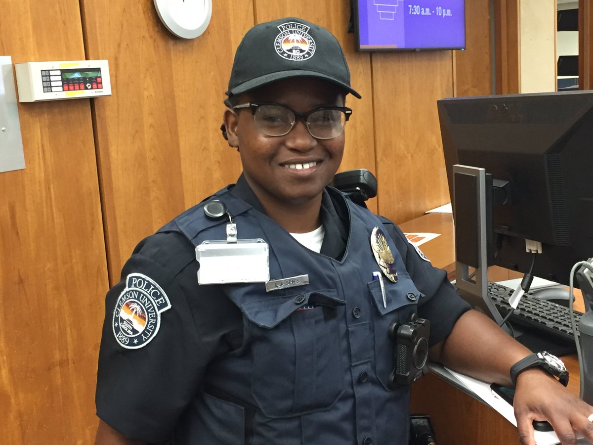 OurClemson's tweet image. Meet @CU_Police Officer Lynn Spies! Fresh out of the police academy, she's ready to enhance safety on campus, create relationships and improve the #Clemson experience for the #ClemsonFamily Fun fact: She loves dogs and is the proud owner of a Shihtzu. #FacesofClemson