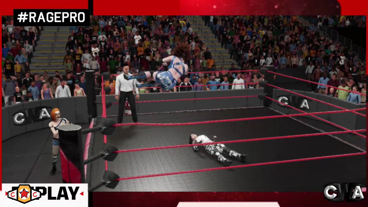 MaddyManhattan's tweet photo. I said yesterday before my match on @CWATalent1 #RagePro that I would be ready and it looks like DIRE's Bad Amy was, too. Certainly didn't make getting the win over her easy but I wouldn't have wanted it any other way. My journey to championship gold begins again. #HereIAm https://t.co/zhi4Z2l85Z