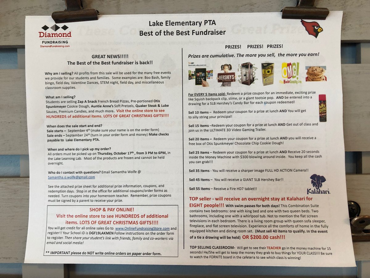 Our fundraiser is officially on!!!! 🔥🔥🔥

Our students went wild at today's assembly over the amazing prizes we are offering!

Packets went home with your student today, but if you have any questions email samantha.o.wolfe@gmail.com!

Thank you for your support!