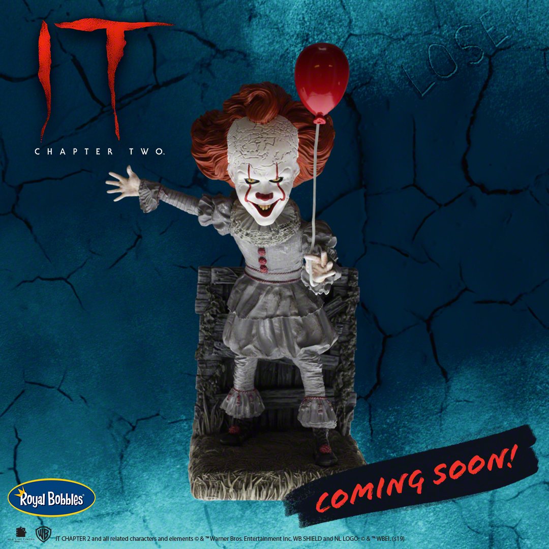Pre-order Now!! 🤡🎈 Shipping December 2019!

bit.ly/2lDQYwZ

#Pennywise  #ITChapterTwo  #ITEnds   #LosersStickTogether 
#RoyalBobbles  #ITChapter2 #IT2  #IT #HorrorMovies  #bobblehead #bobbleheads #NEW #Preorder #ClownGang