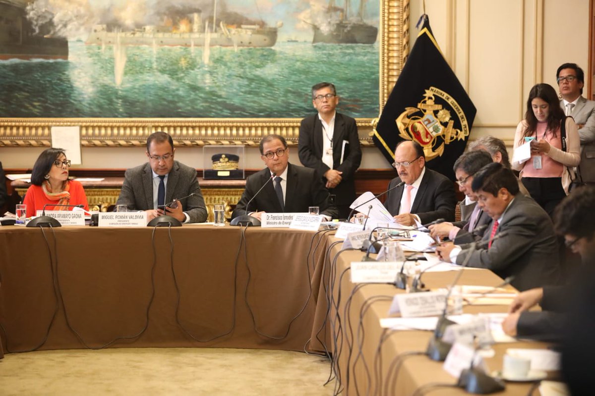 [AHORA] Ante la Comisión de Energía y Minas expone el ministro de <a href="/MinemPeru/">Ministerio de Energía y Minas</a>, Francisco Ísmodes sobre Proyectos #TíaMaría, #GasoductoSurPeruano y la situación actual de la Refinería de #Talara, entre otros temas.