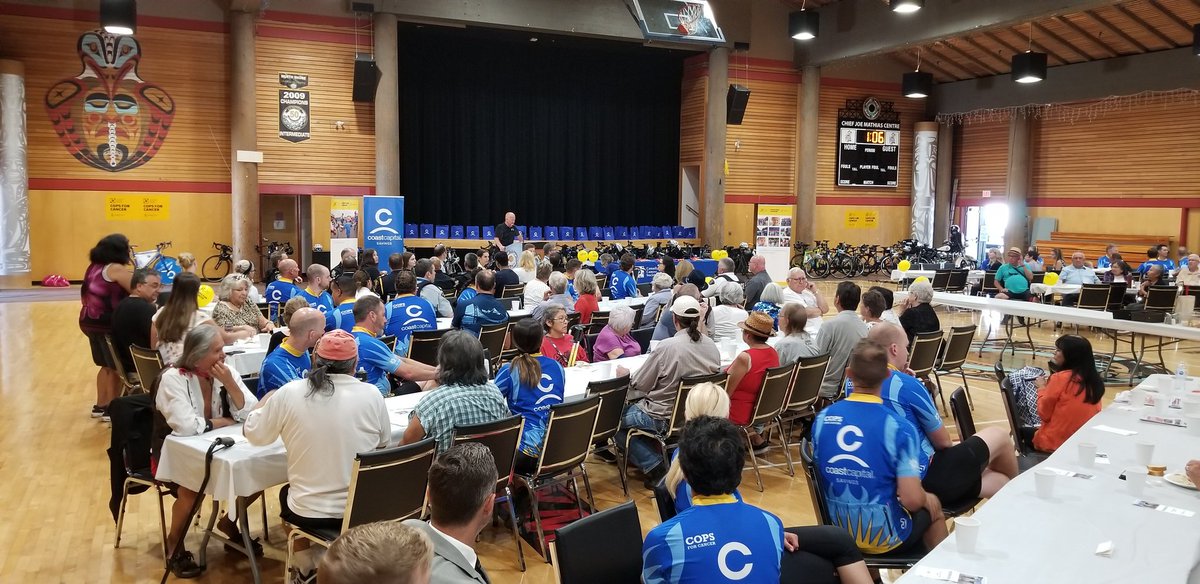 DCCDavey's tweet photo. One of the most exciting days of the #copsforcancer @TourdeCoast is the day you get your official team jersey. This is earned through training for months over hundreds of kilometers to get ready for the 800km tour. Congrats to all 2019 riders! #committedcops #ForTheKids #vpd https://t.co/uy9rRYwvMf