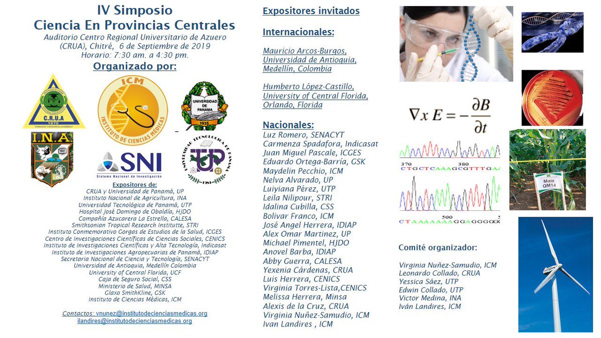 ysaez22's tweet photo. Recuerda el IV Simposio Ciencia en Provincias Céntrales es este viernes. ¡Totalmente gratis! @ICMPanama https://t.co/GYEQT8vdw5