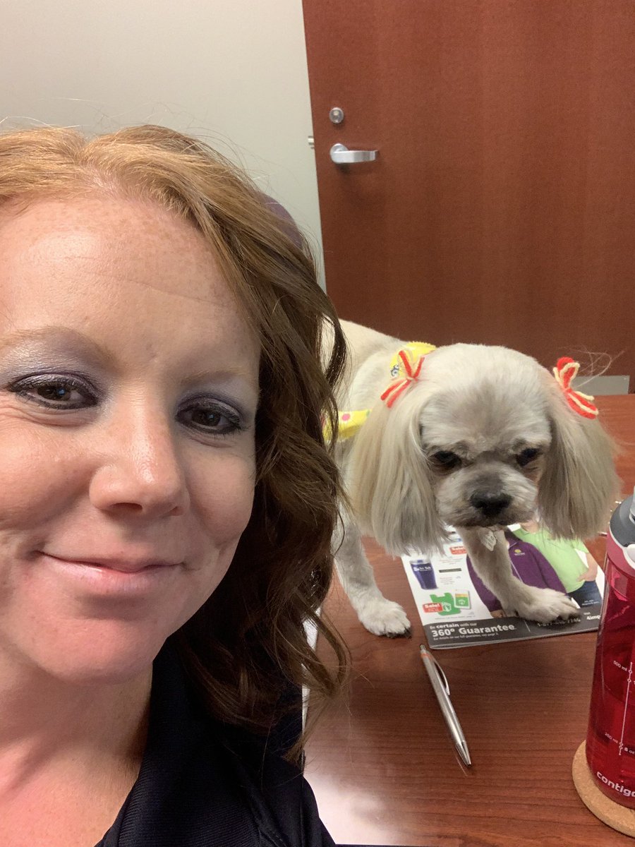 When your puppy gets to visit for a few minutes. Make the day so much better!! #officedog