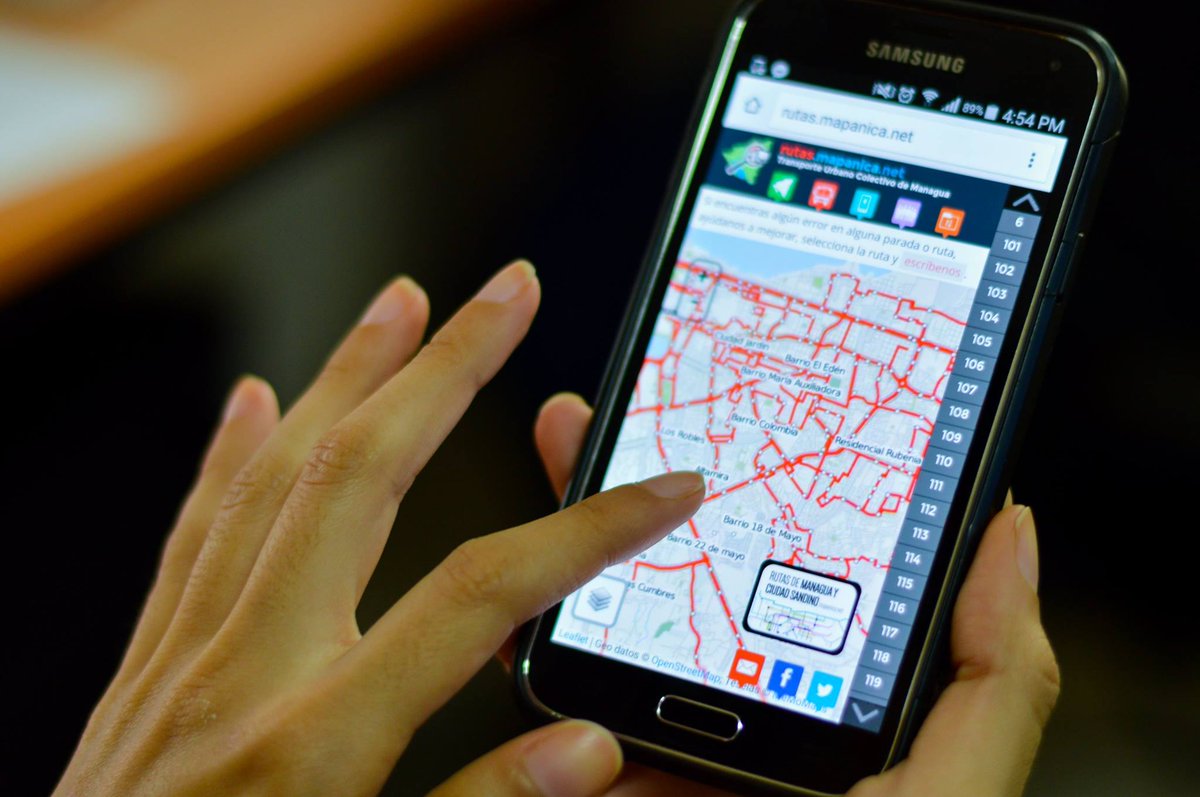 Si andas por la capital y no sabes cómo moverte en bus, las aplicaciones <a href="/transitapp/">Transit</a> y <a href="/TransportrApp/">Transportr</a> pueden ayudarte. Ambas tienen la información de las rutas de #Managua y #CiudadSandino. En nuestro sitio web encontrás cómo descargarlas: mapanica.net/mapas-moviles.…