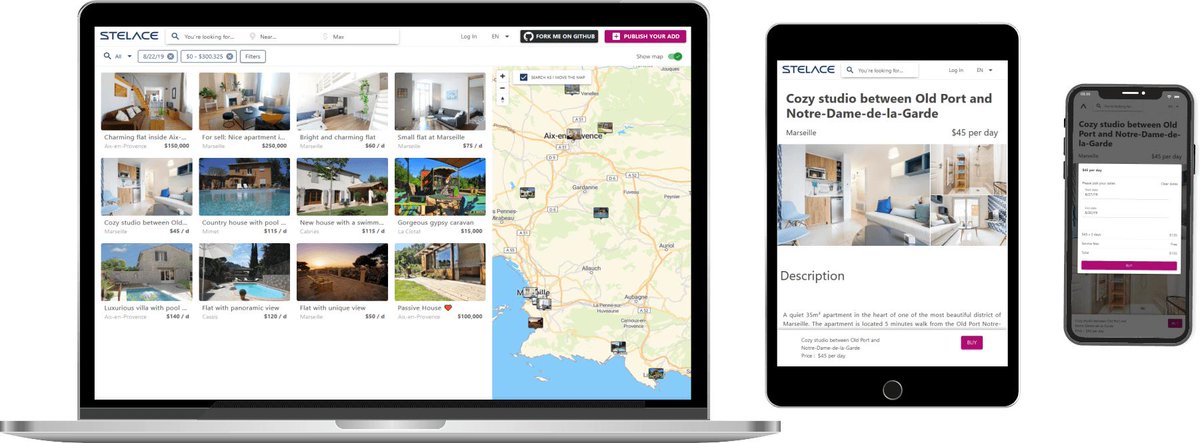 StelaceAPI's tweet image. Try out this highly-responsive open-source marketplace template

Serverless JAMstack architecture
Quasar Framework
@Netlify continuous deployment
Stelace API backend &amp;amp; headless CMS
buff.ly/2Pe98nI

=&amp;gt; GitHub: buff.ly/2L6R0H4
#opensource #marketplace #100DaysOfCode